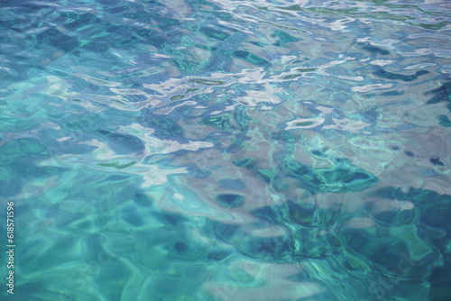 Turquoise Aquamarina crystal clear sea water texture