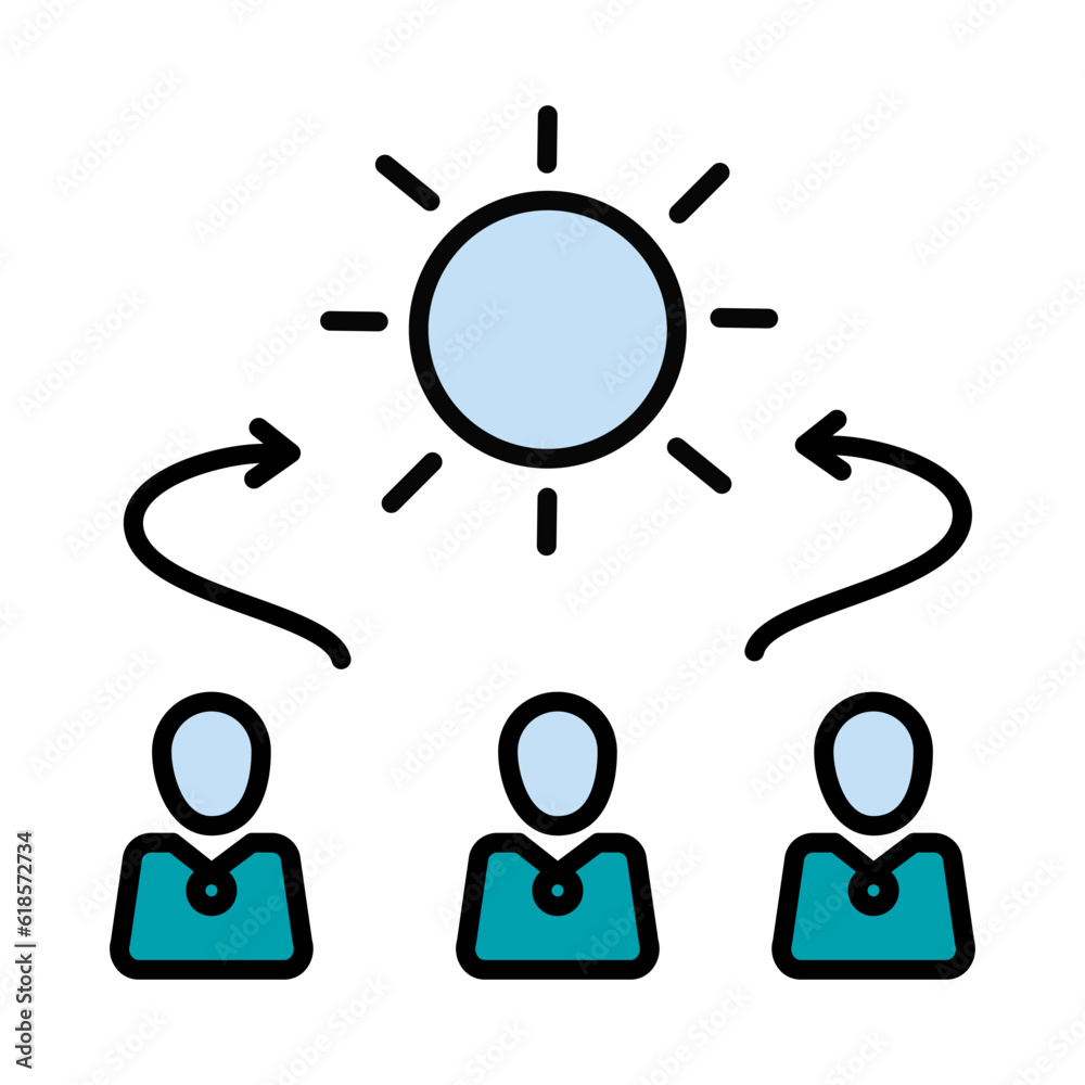 Filled Line Collaborative Solving design vector icon design vector line icon svg Filled Line Collaborative Solving design vector icon design vector line icon svg