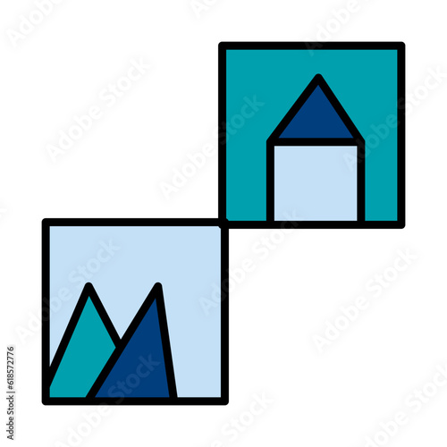 Filled Line Image variant design vector icon design vector line icon svg