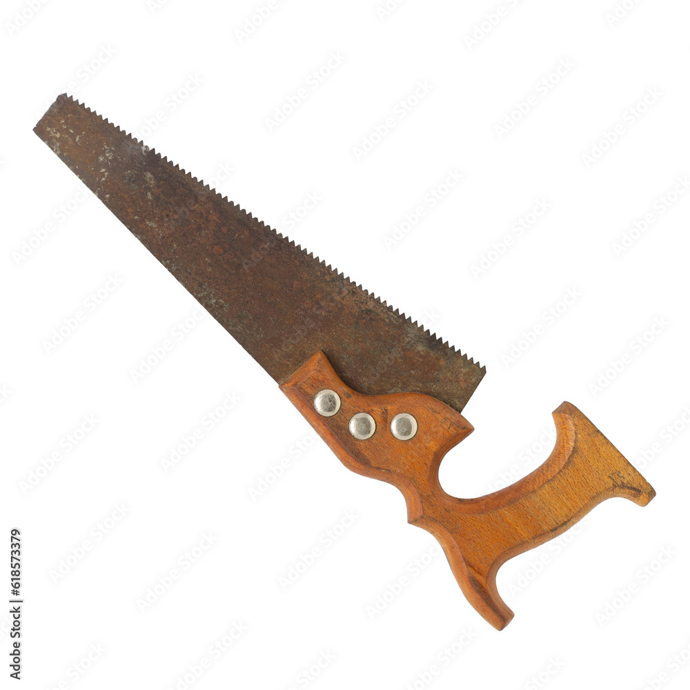 Hand saw isolated on a white background. Hand saw isolated on a white background.