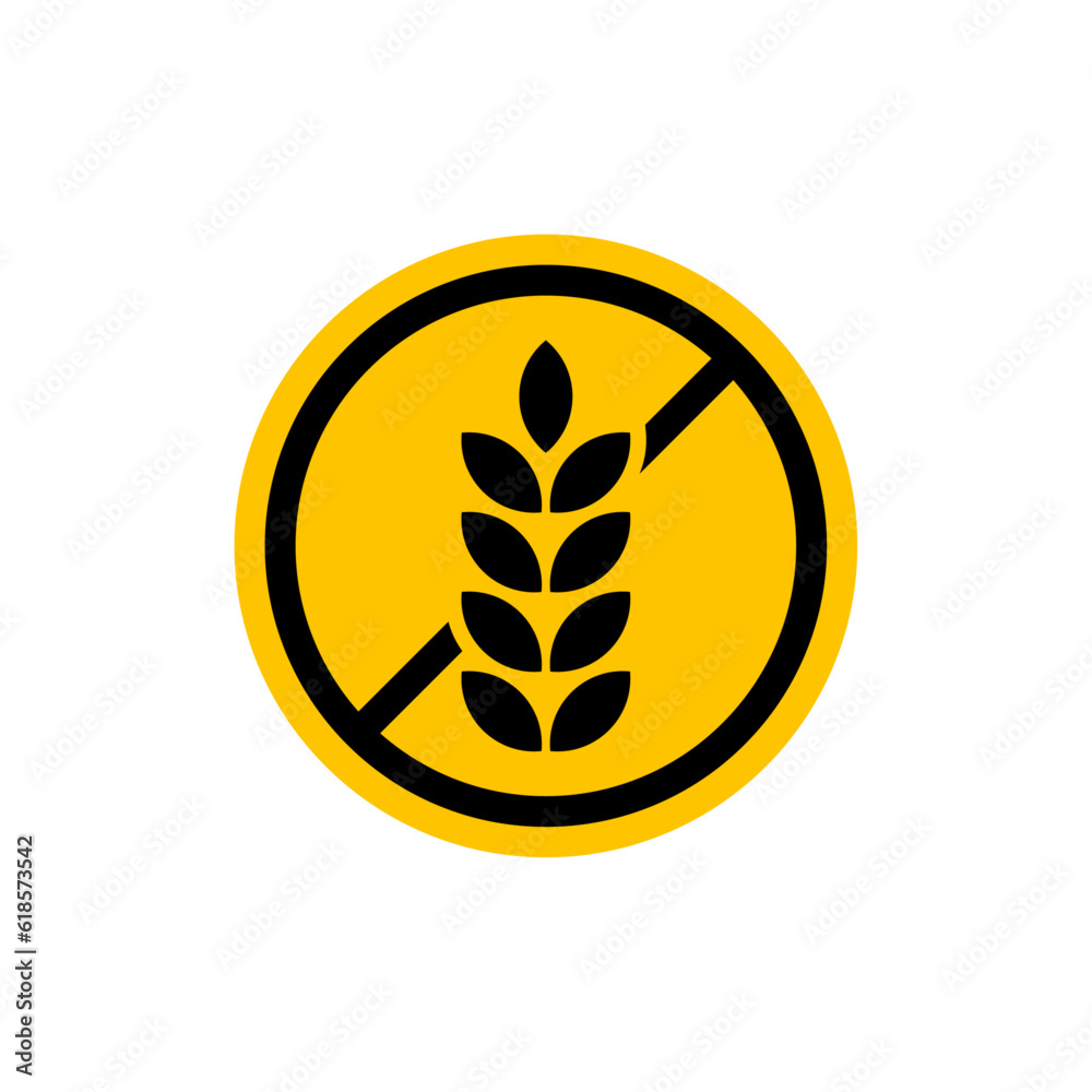 Gluten free label icon