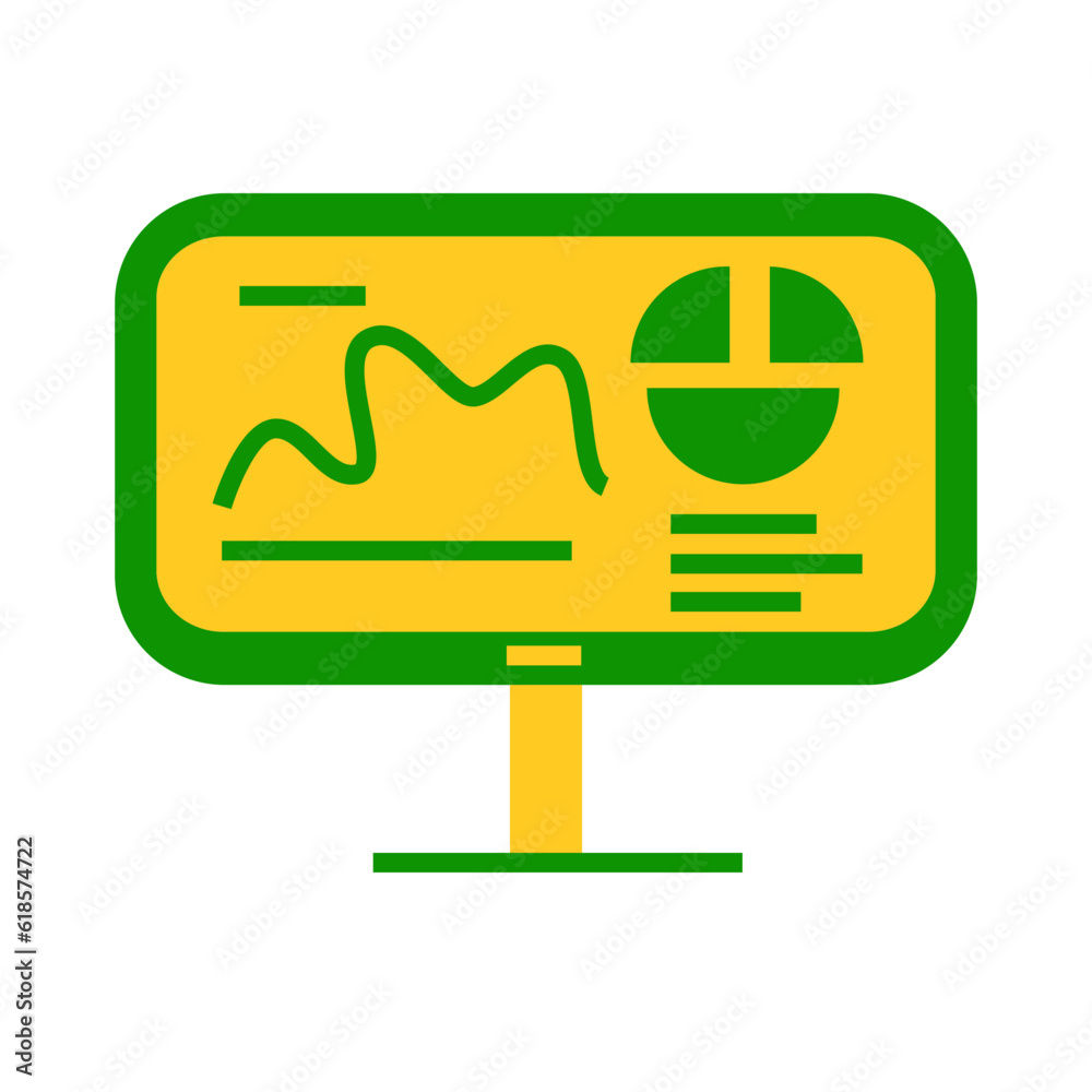 Simple Flat monitors with data analytics design vector icon design vector line icon svg Simple Flat monitors with data analytics design vector icon design vector line icon svg