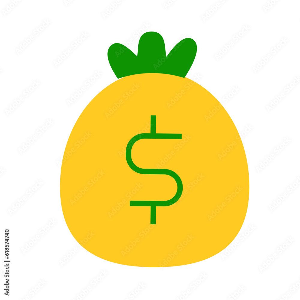 Simple Flat sack of money design vector icon design vector line icon svg Simple Flat sack of money design vector icon design vector line icon svg