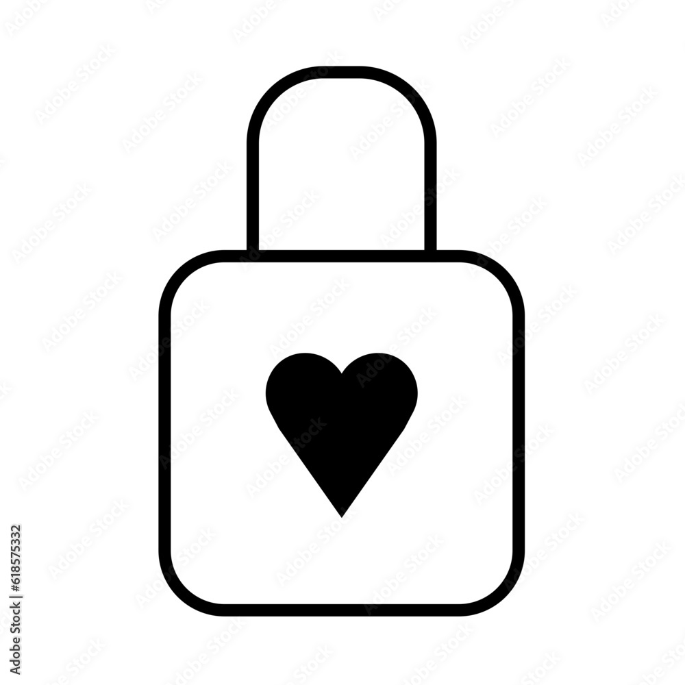 Solid Line love padlock design vector icon design vector line icon svg Solid Line love padlock design vector icon design vector line icon svg