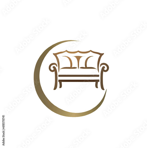 sofa logo illustration for living room, living room, office among others