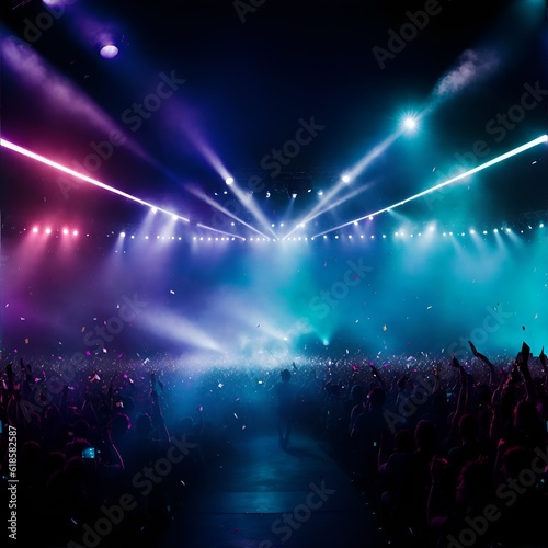 Photo of a vibrant crowd of music enthusiasts at a live concert