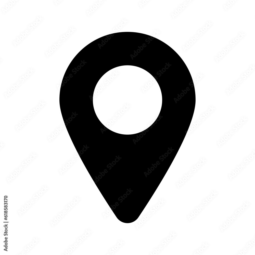 Pin icon. Vector isolated illustration Pin icon. Vector isolated illustration