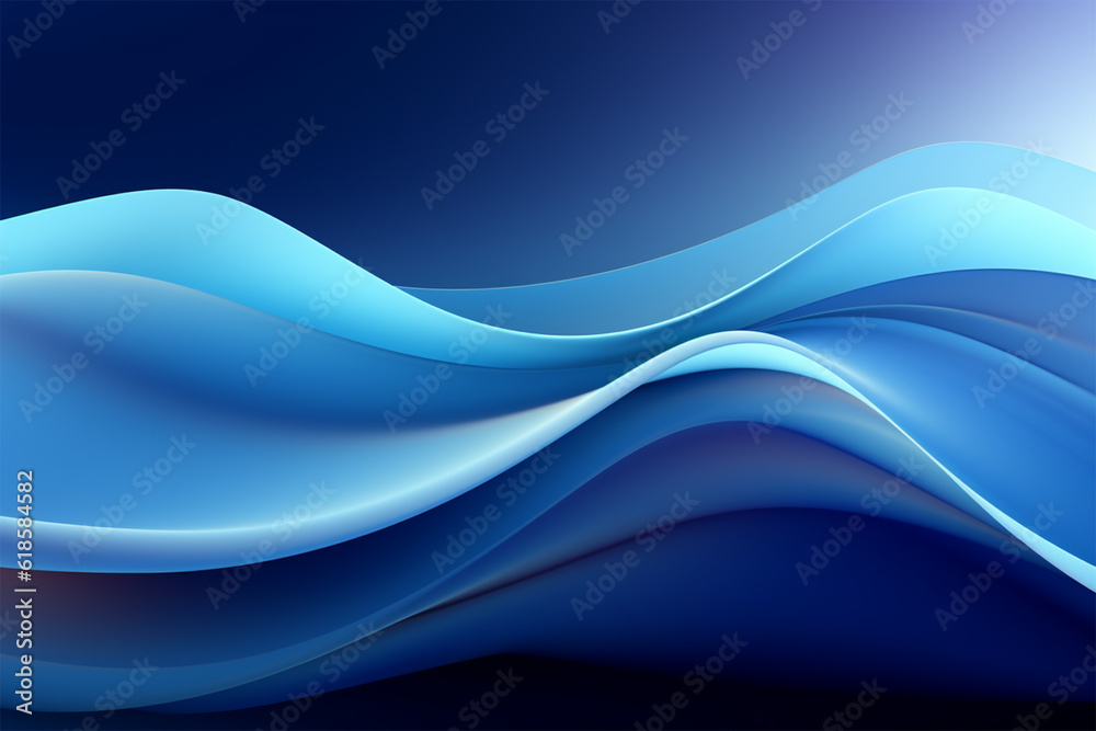 Blue abstract background with wavy lines. illustration for your design Blue abstract background with wavy lines. illustration for your design