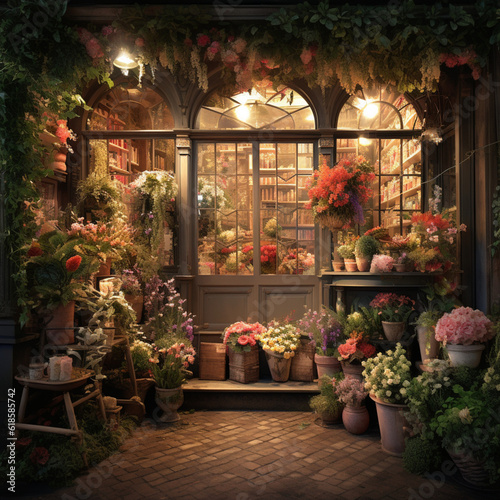 a beautiful flower shop, Generate IA 