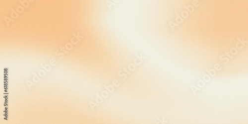 Beige grainy texture gradient background. Warm pastel liquid shape illustration.