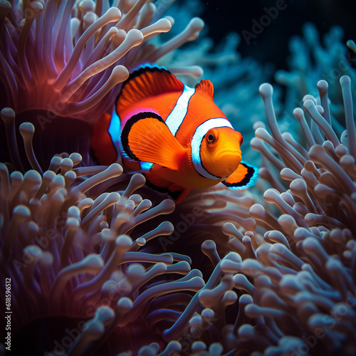 clown fish under the sea with anemone © Gantar