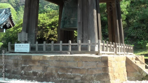 Big hanging bell in Kenchoji, Kamakura, Kanagawa Prefecture, Japan photo