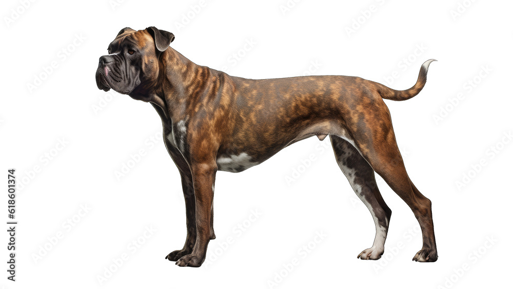 Reverse Brindle Boxer Dog isolated on a transparent background Reverse Brindle Boxer Dog isolated on a transparent background
