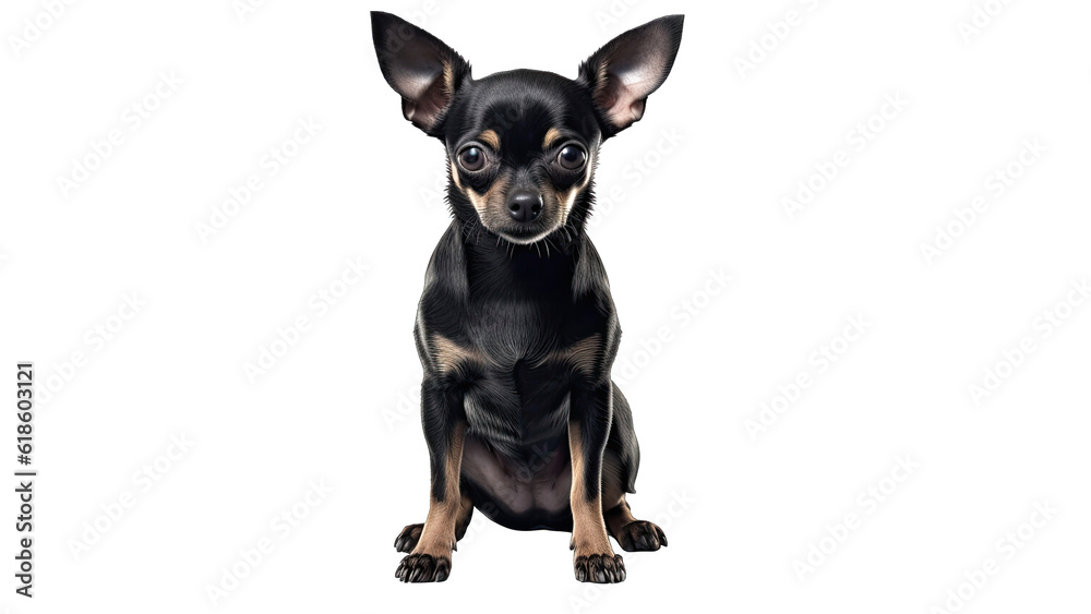 Black Chihuahua Dog isolated on a transparent background Black Chihuahua Dog isolated on a transparent background