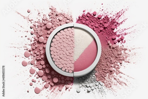 Pink eye shadow generated by AI