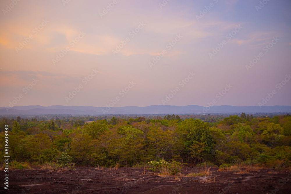 Obraz premium stone courtyard on the moutain of Phu Wiang National Park