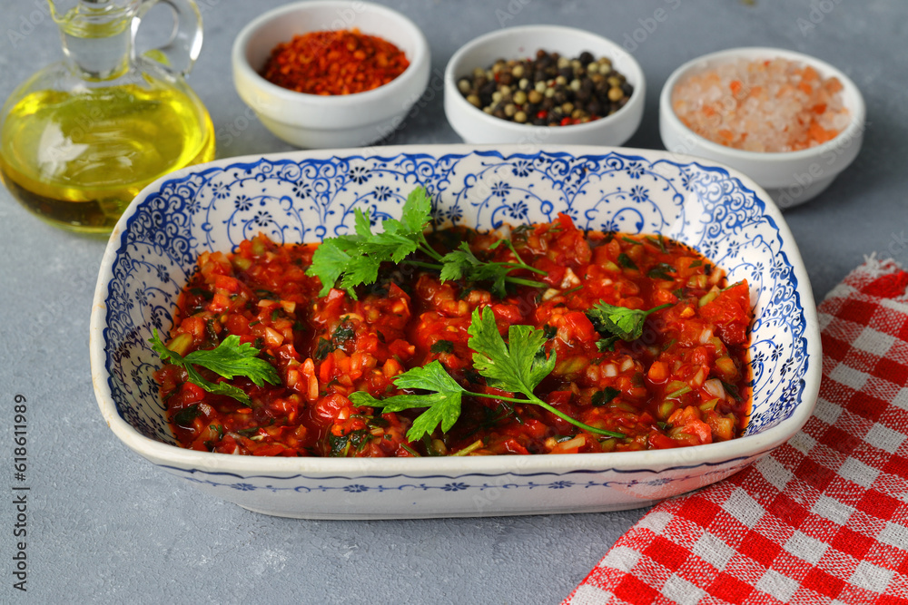 A spicy Turkish appetizer A spicy Turkish appetizer