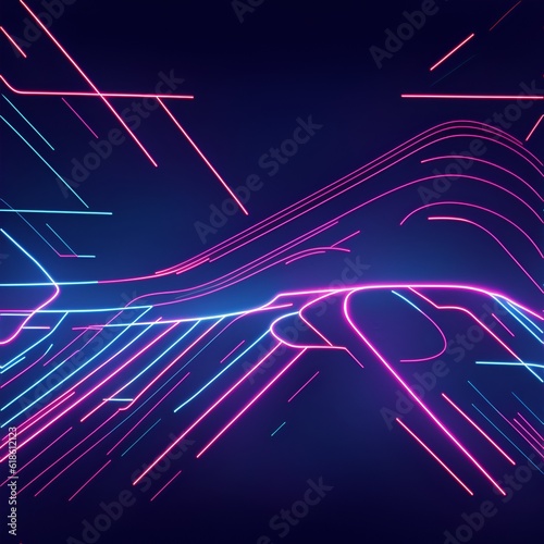 A blue and pink abstract background with lines