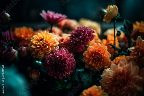 Wallpaper Mural Beautiful flowers after the rain. Generative AI Torontodigital.ca