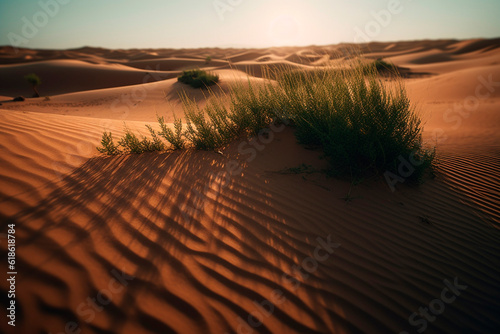 Sandy desert. Generative AI