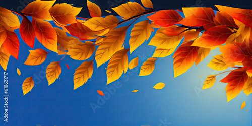 Autumn colourful leaves background, fall