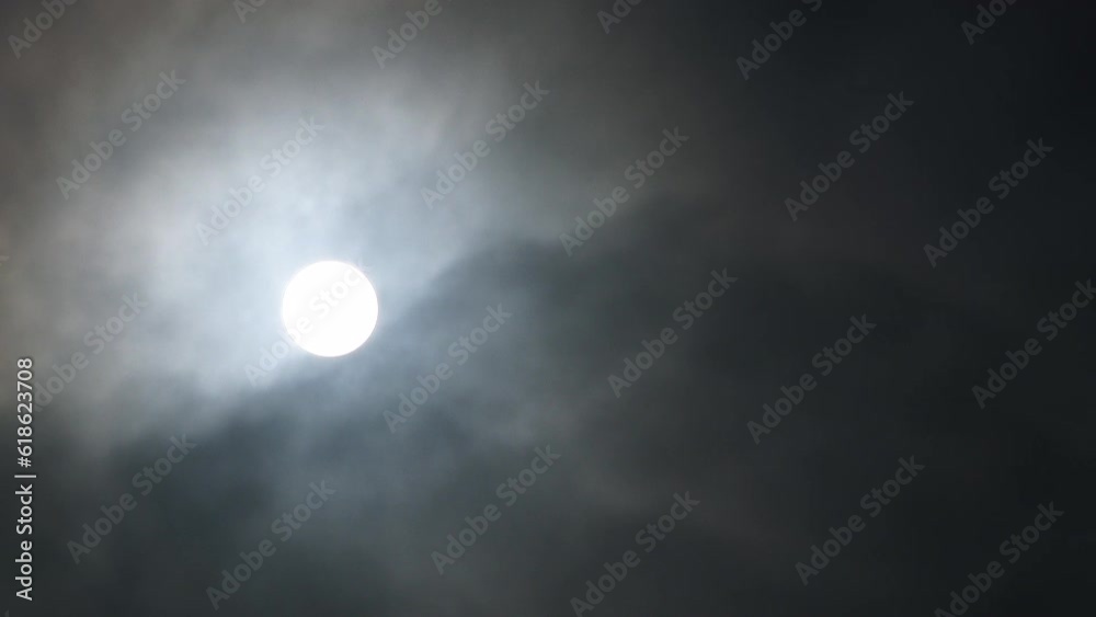 Glowing Full Moon On A Dark And Stormy Night Glowing Full Moon On A Dark And Stormy Night