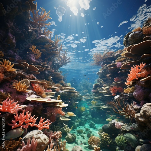 coral reef and fishes © @ArtUmbre