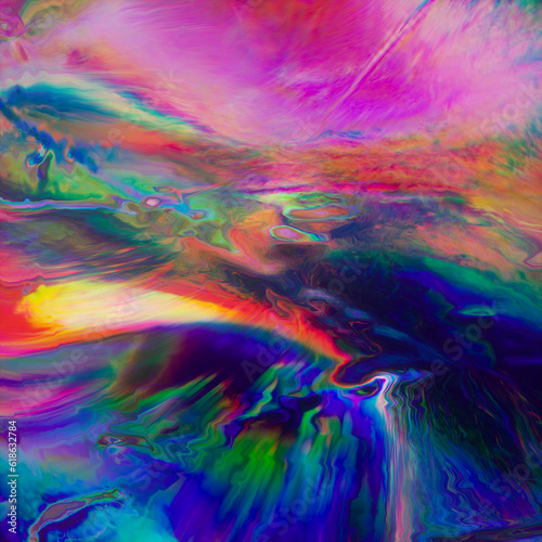 Wallpaper Mural Colorful Abstract Glitch Dispersion Distortion Background Torontodigital.ca