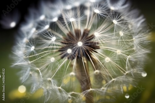 stock photo of Dandelion Taraxacum seeds photography Generated AI