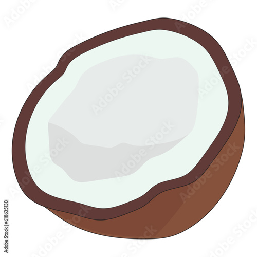 Isolated colored coconut icon Flat design Vector