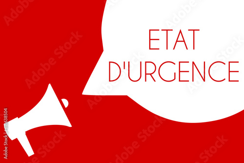 Megaphone Etat D'Urgence