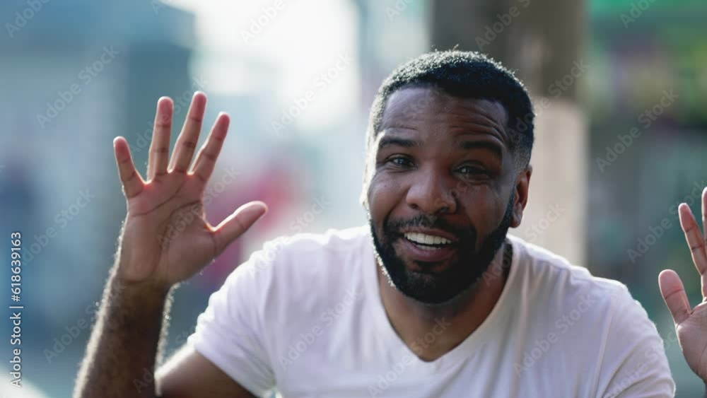 One Black Man Expressing Shock and Surprise, WOW Reaction Towards Camera. African American person close-up face in DISBELIEF One Black Man Expressing Shock and Surprise, WOW Reaction Towards Camera. African American person close-up face in DISBELIEF
