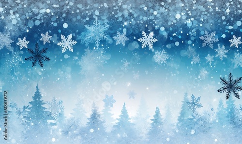 christmas background with snowflakes © emmaz
