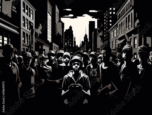 street characters, mob, hood, society illustration © Dallas