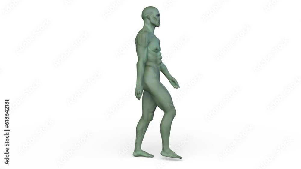 歩く男性サイボーグ 歩く男性サイボーグ