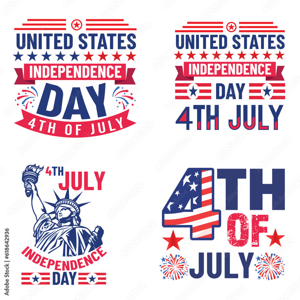 Happy fourth July independence day t shirt design bundle