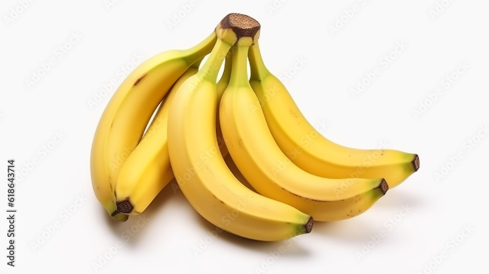Bunch of bananas isolated on white - yellow bananas - banana