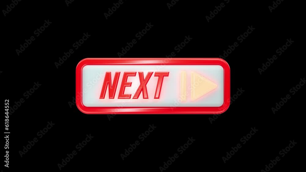 next 3d Button animation for social media content