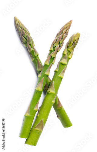 Fresh green asparagus isola...