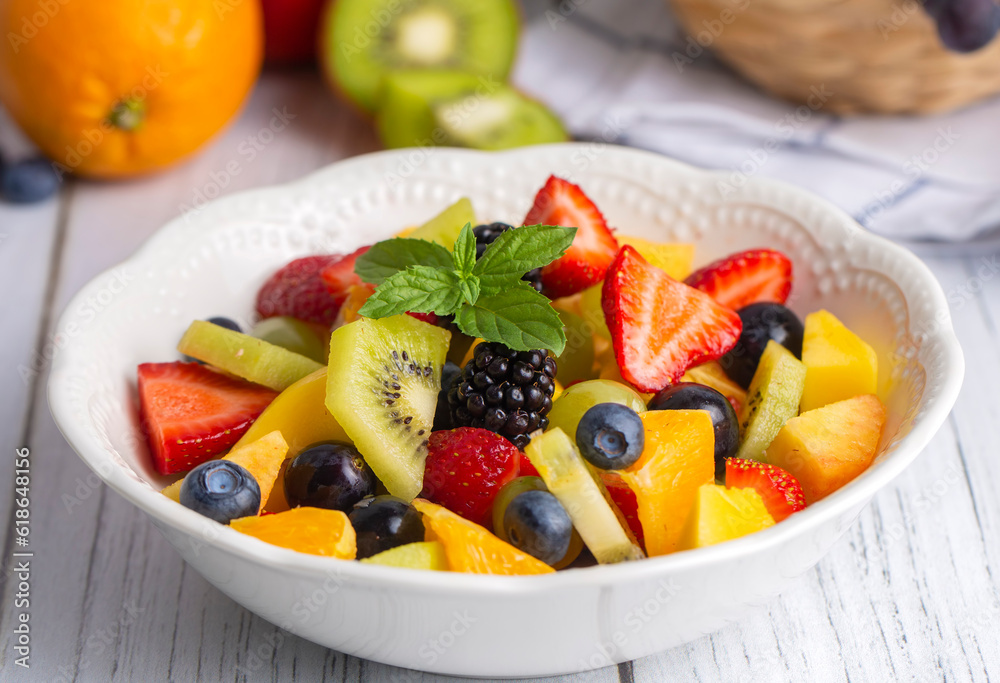 Fruit salad made from summer fruits Fruit salad made from summer fruits
