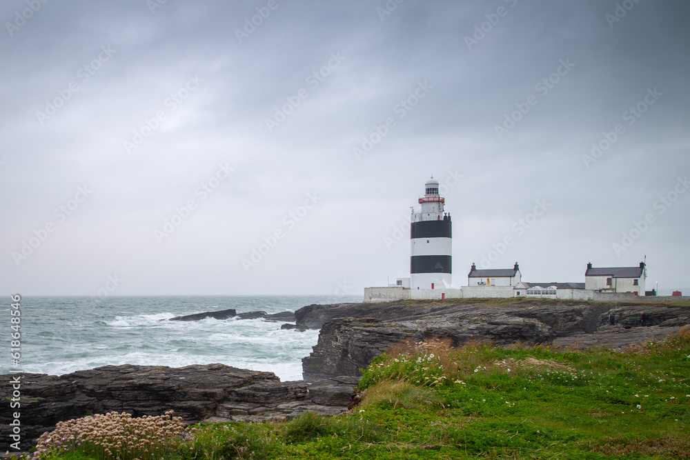 Hook Lighthouse on the Hook peninsular, County Wexford, Ireland