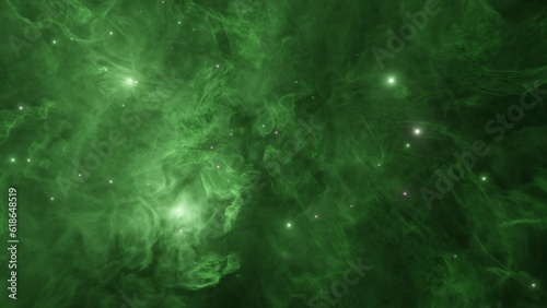 3D illustration of an interstellar nebula.