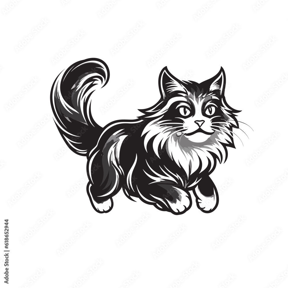 Cat Silhouette Icon SVG Vector, Paw, Sleeping Cat, Cat House, LIttle Cat, Cute Cats