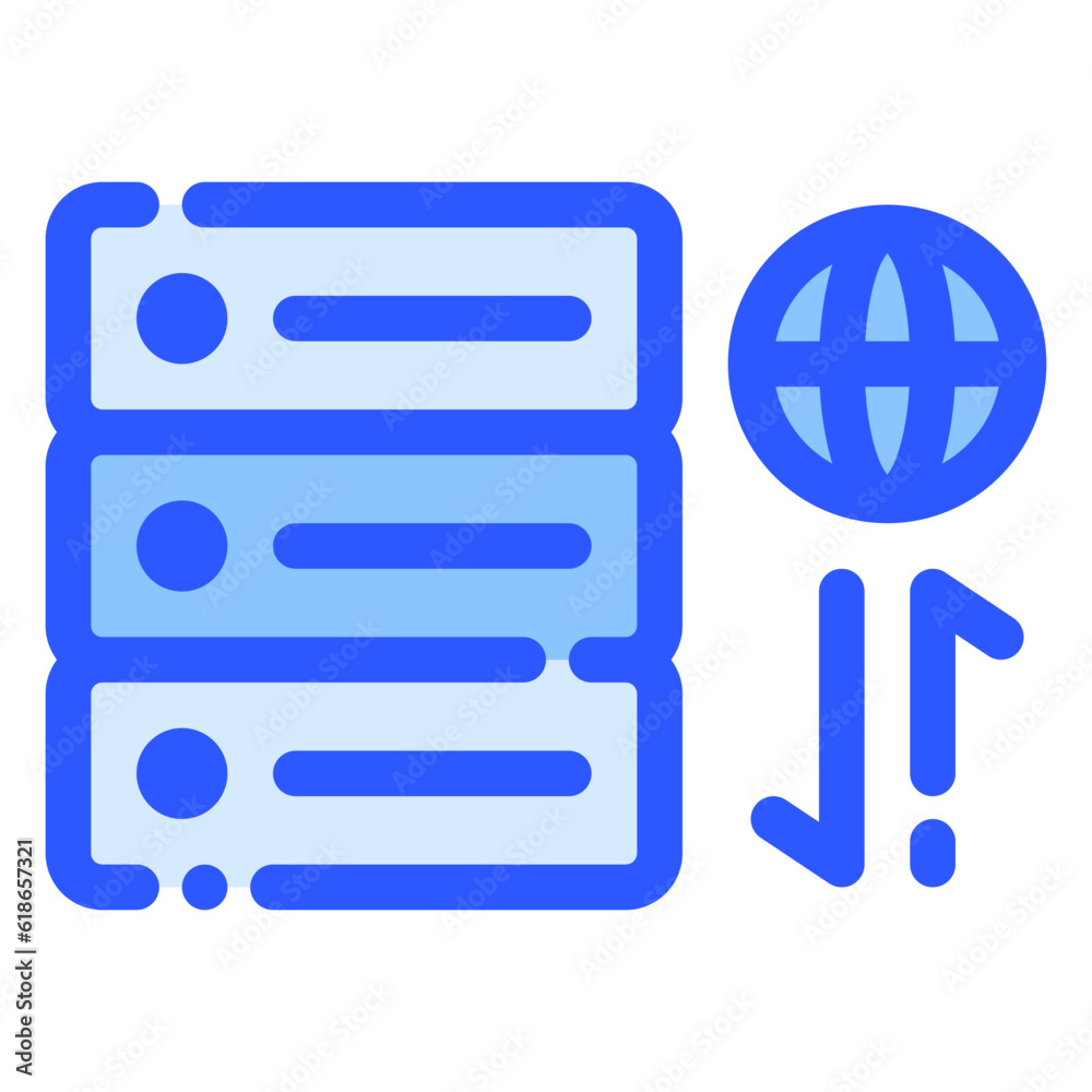 server icon in bluetone style server icon in bluetone style