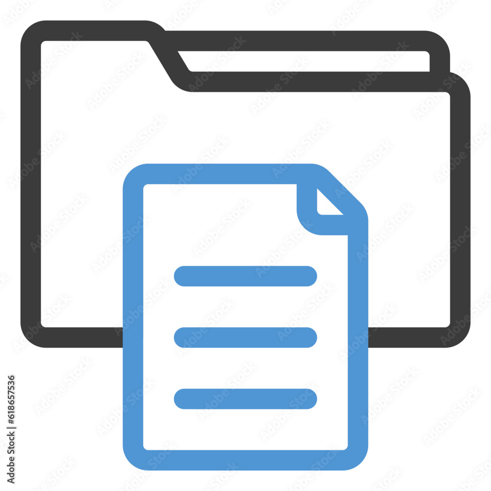 document file icon in color line style document file icon in color line style