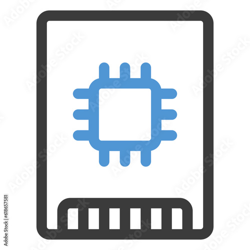ssd icon in color line style