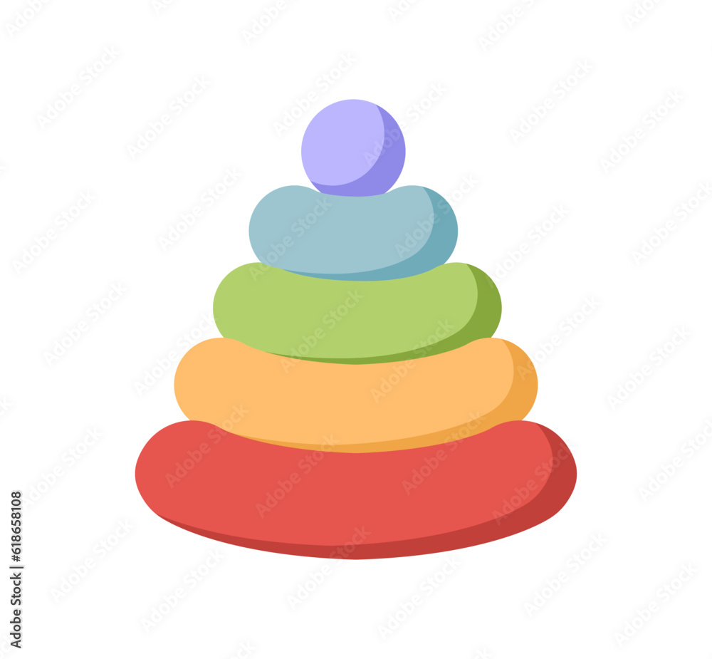 Cute pyramid toy for kids concept Cute pyramid toy for kids concept