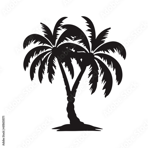 Summer vibe vector graphic, ice cream, sea star, flip flops, drink, sunglasses, palm trees, sunbed