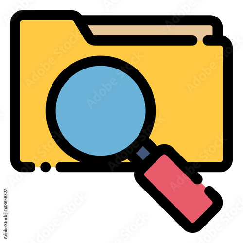 search icon in flat line style