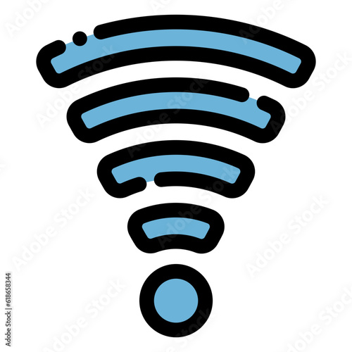wifi icon in flat line style